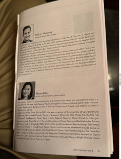 40 a2r. New York City - Manhattan - Metropolitan Opera Madama Butterfly - program