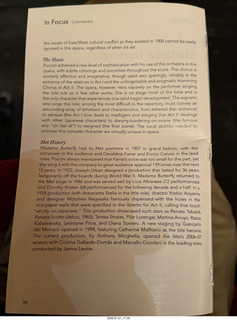 51 a2r. New York City - Manhattan - Metropolitan Opera Madama Butterfly - program