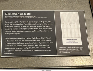 New York City - Manhattan - World Trade Center Museum sign