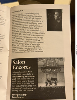 65 a2r. New York City - Manhattan - Carnegie Hall - Rachell Ellen Wong and David Belkovski program