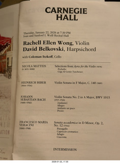 69 a2r. New York City - Manhattan - Carnegie Hall - Rachell Ellen Wong and David Belkovski program