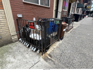 Adam nearly nude with my new bathroom mirror clock