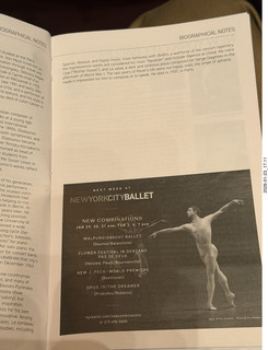74 a2r. New York City - Manhattan - New York Ballet - program