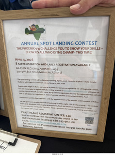 146 a2s. Buckeye Air Fair - spot landing contest sign