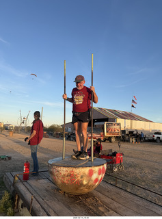 Arizona Flying Circus - Adam on standing rocker