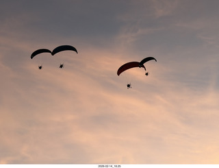 212 a2s. Arizona Flying Circus - PPGs - sunset