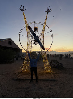 224 a2s. Arizona Flying Circus - man figure - sunset