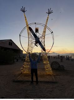 226 a2s. Arizona Flying Circus - man figure - sunset