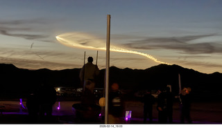 231 a2s. Arizona Flying Circus - night - Elon Musk launch contrail