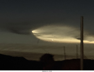 236 a2s. Arizona Flying Circus - night - Elon Musk launch contrail