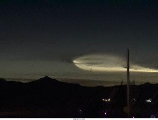 238 a2s. Arizona Flying Circus - night - Elon Musk launch contrail