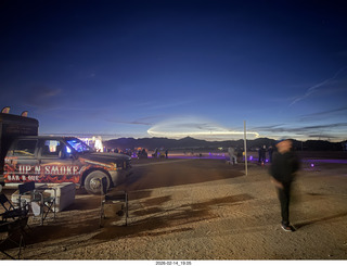 239 a2s. Arizona Flying Circus - night - Elon Musk launch contrail