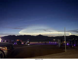 240 a2s. Arizona Flying Circus - night - Elon Musk launch contrail