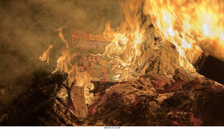 330 a2s. Arizona Flying Circus - night - burning fireworks box