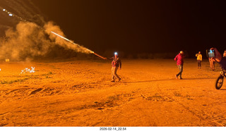 352 a2s. Arizona Flying Circus - night - Christmas trees on fire - flamethrower
