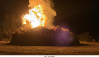 353 a2s. Arizona Flying Circus - night - Christmas trees on fire
