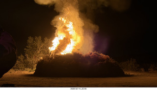 354 a2s. Arizona Flying Circus - night - Christmas trees on fire