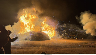 360 a2s. Arizona Flying Circus - night - Christmas trees on fire