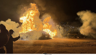 361 a2s. Arizona Flying Circus - night - Christmas trees on fire