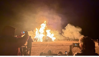 362 a2s. Arizona Flying Circus - night - Christmas trees on fire