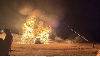 365 a2s. Arizona Flying Circus - night - Christmas trees on fire