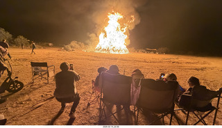 372 a2s. Arizona Flying Circus - night - Christmas trees on fire