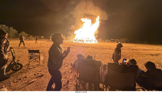 373 a2s. Arizona Flying Circus - night - Christmas trees on fire