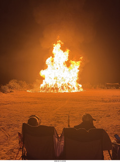 374 a2s. Arizona Flying Circus - night - Christmas trees on fire
