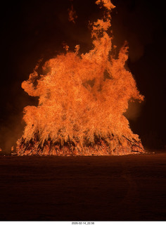 377 a2s. Arizona Flying Circus - night - Christmas trees on fire