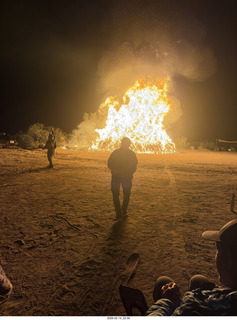 379 a2s. Arizona Flying Circus - night - Christmas trees on fire