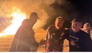 Arizona Flying Circus - night - Christmas trees on fire - Adam