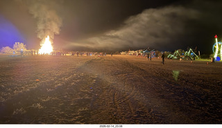 403 a2s. Arizona Flying Circus - night - Christmas trees on fire