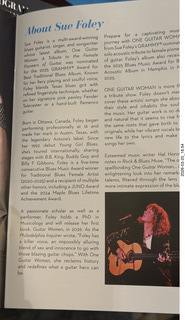 Chandler Arts - Sue Foley - One Guitar Woman - program