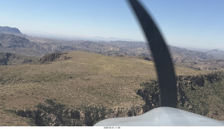 aerial - flight back from Grapevine to Mesa
