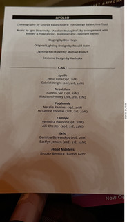 Phoenix Orpheum Theater - Ballet Arizona - Cacti and Other Works - program