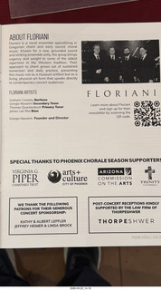 Phoenix Trinity Episcopal Cathedral - Phoenix Chorale and Floriani - Chant and Polyphony - program