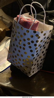 bag of compact disks and a t-short from afternoon chants concert