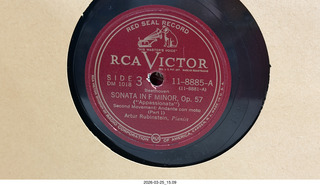 actual record album - Appassionata - Artur Rubinstein - shellac 78RPM