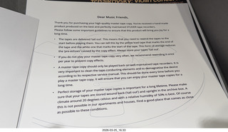 box of ReVox Horch House master-dub tapes