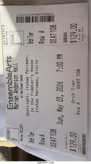 Philadelphia - my ticket for two days later