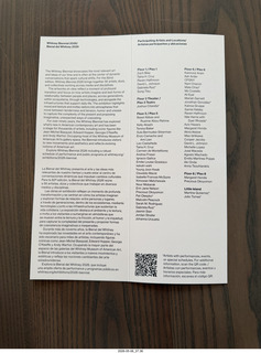 8 a2v. New York City - Whitney Museum brochure