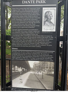 213 a2v. New York City - Dante Park sign