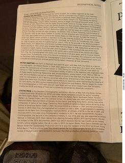 230 a2v. New York City Ballet - program