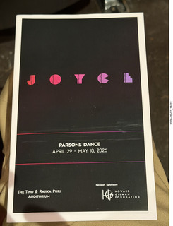 15 a2v. New York Cithy - Joyce Theater - Dave Parsons dance program