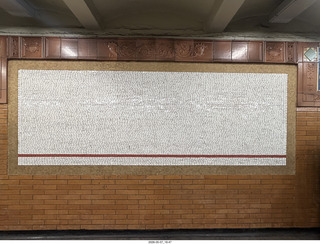 281 a2v. New York City - subway station - mural by Klein (the guy who did 15 all-white canvases)