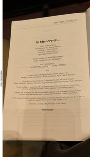94 a2v. New York City Ballet program