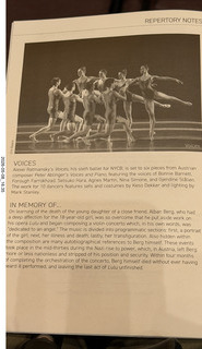 96 a2v. New York City Ballet program