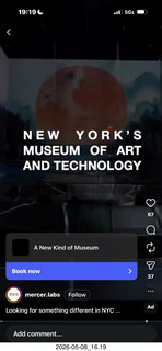 276 a2v. New York City Museum of Art and Technology advertisement