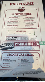 37 a2v. New York City - Carnegie Diner & Cafe menu