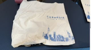 45 a2v. New York City - Carnegie Diner & Cafe napkin